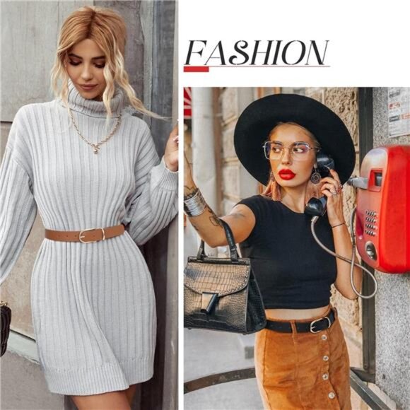 3 Pack Women's Belts for Jeans Pants Fashion Gold Buckle Ladies Dress - Picture 5 of 5